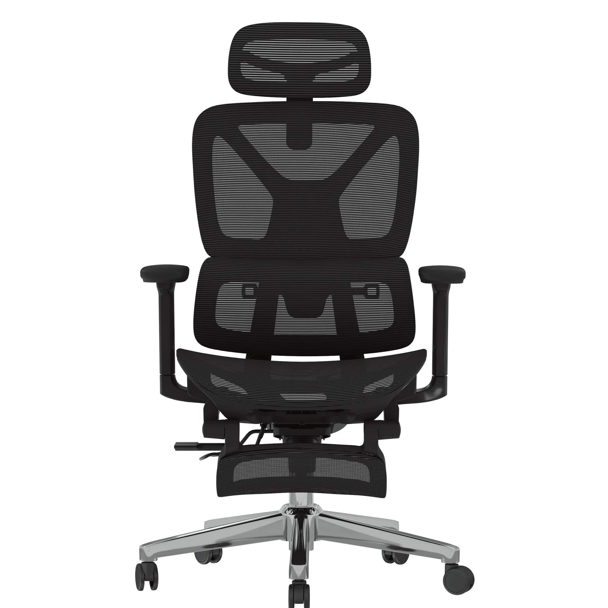 FLEXISPOT ErgoX Premium Ergonomic Office Chair with Footrest- Adjustable 3D Armrests, Dynamic Lumbar Support, Recline & Tilt Function, Mesh Seat, for Home & Office Use,Black - Image 4