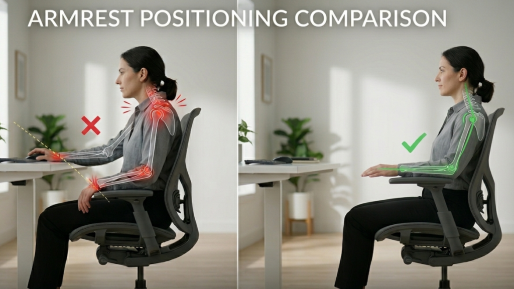 Adjustable Armrests & Shoulder Tension